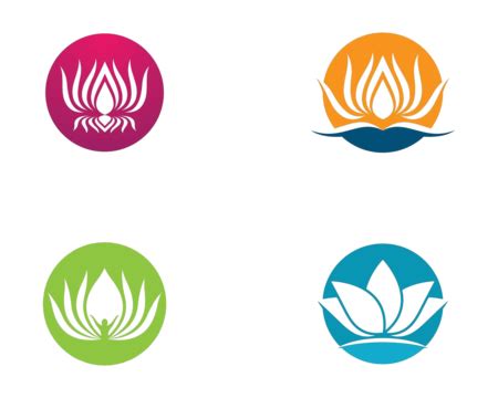 Lotus Symbol Vector Icon Lotus Art Summer Vector Lotus Art Summer