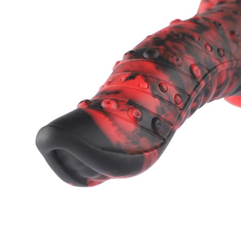 Fantasy Monster Dildo Mit Saugnapf Cm Rote Zunge Hismith