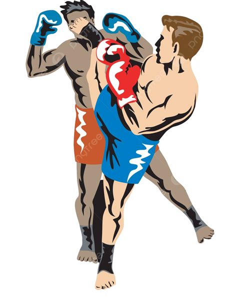 Kickboxer Patadas Boxeo Ilustraci N Artes Marciales Vector Png Dibujos