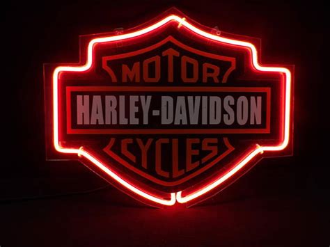 Harley Davidson Lighted Hanging Neon Sign