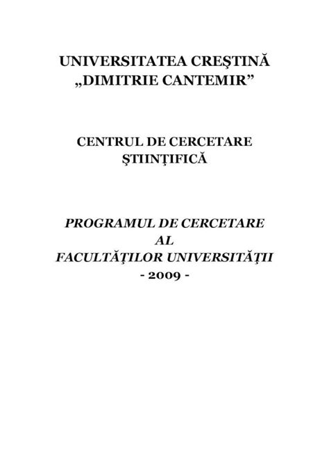 Pdf Universitatea CreŞtinĂ „dimitrie Cantemir” Ucdcrodocumente