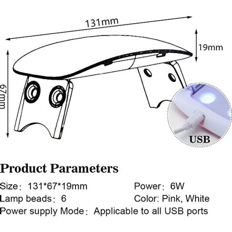 Danlu Pembe Usb Mini Uv Led T Rnak Kurutucu Lamba Makinesi Fiyat