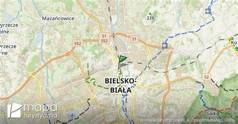 Bielsko Biała dworzec kolejowy mapa szlaków turystycznych mapa