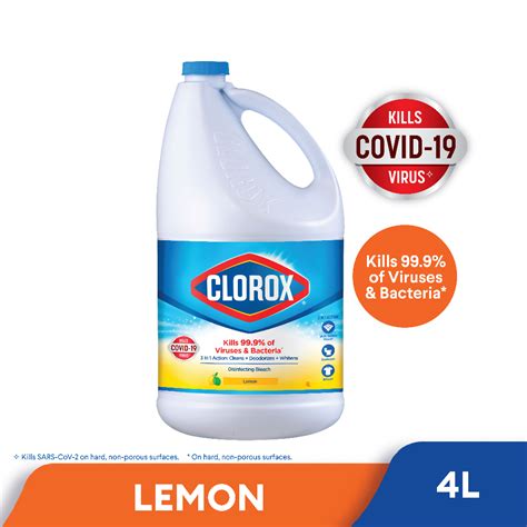 Clorox Liquid Bleach Lemon 4l Shopee Singapore