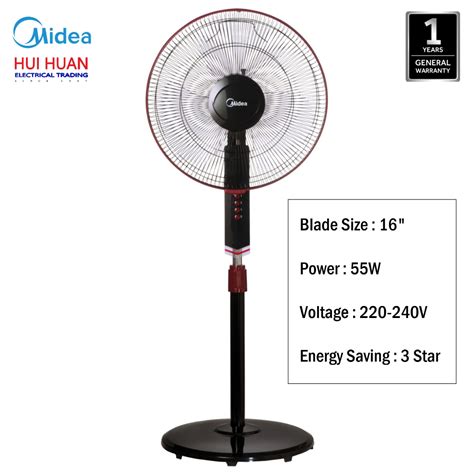 Midea 16 Stand Fan MF 16FS10NS H Shopee Malaysia