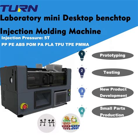 T Laboratory Mini Desktop Benchtop Injection Molding Machine Prototype