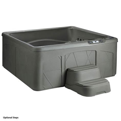 Lifesmart Large LS350DX 5 Person Outdoor Patio Hot Tub Spa With 28 Jets Cover Taupe Walmart