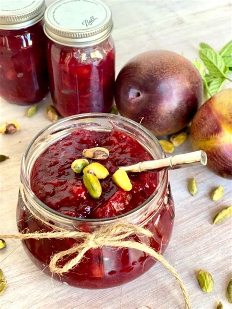 Fresh Red Plum Compote Jam Recipe Oven Hug