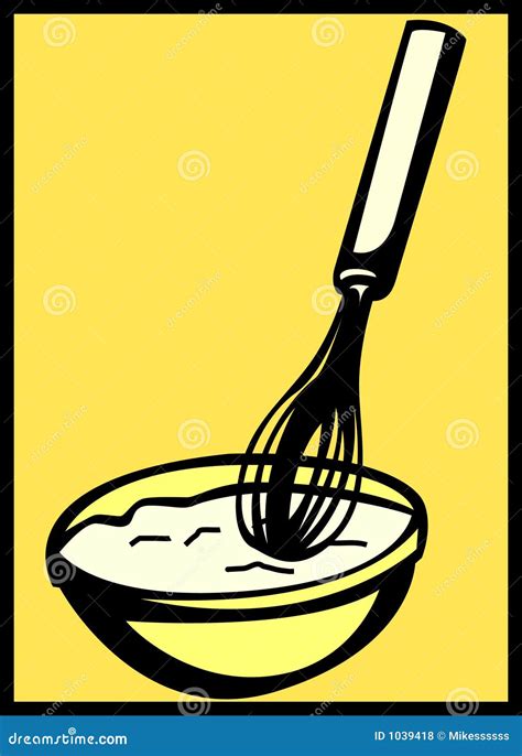 Mixing Whisk And Bowl Baking Utensils Vector Royalty Free Stock Photos