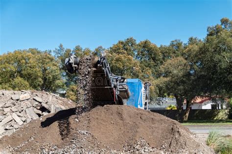 Jackhammer In Action Reducing Coarse Gravel Into Smaller Fragments