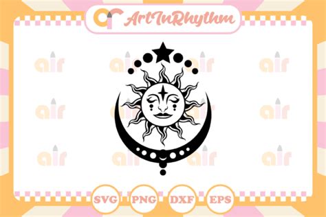 Celestial Mystical Boho Sun Svg Graphic By Artinrhythm · Creative Fabrica