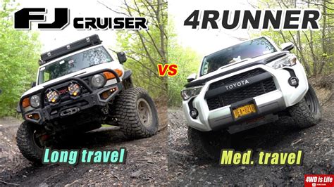 Toyota 4runner Vs Fj Cruiser Crossing Axles Off Road Youtube