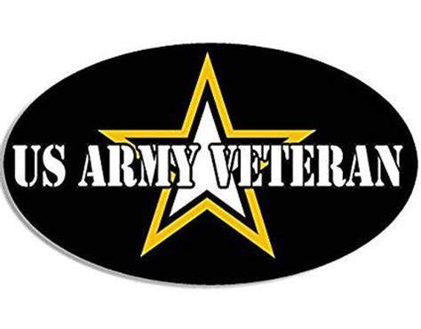 Oval Us Army Veteran Sticker Military Soldier Vet Army Veteran Military Stickers Logo Sticker