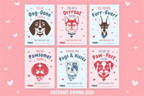 Printable Dog Valentine's Day Cards, Puppy Valentine's