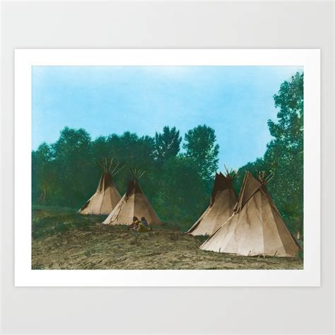 Assiniboine Camp American Indian Tipis Art Print By Dan Keller Society6