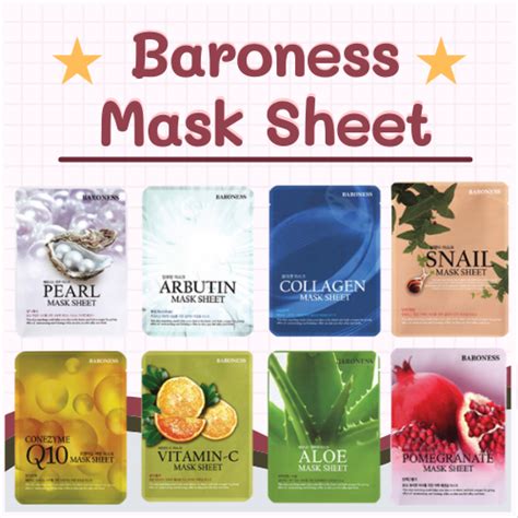 ของแท้🔥 แผ่นมาสก์หน้าบาโลเนส Baroness Mask Sheet 21g Th