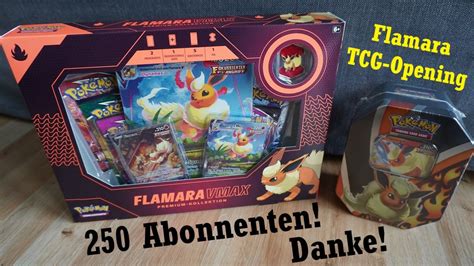 Flamara Vmax Premium Kollektion Und Tin Pok Mon Tcg Opening Vielen