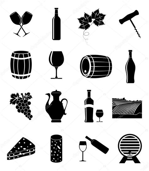 Wine Icons Set — Stock Vector © Sdp Creations 77532020