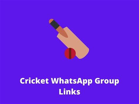 Cricket Whatsapp Group Links