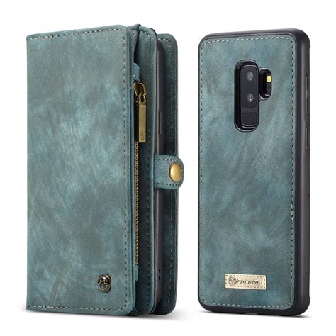 Caseme Samsung Galaxy S9 Plus Zipper Wallet Case With Wrist Strap Wallet Leather Wallet Case