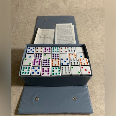 Cardinal Games Vintage Domino By Cardinal Pc Colored Dominos Set