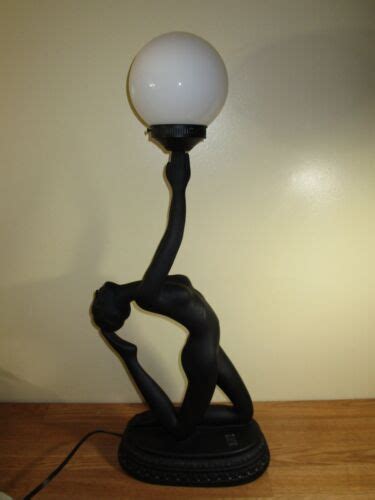 S Art Deco Style Nude Woman Table Lamp Tall Ebay