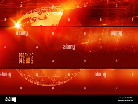 Graphical Breaking News Red Theme Background With Connection Lines