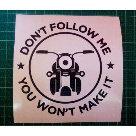 Dont Follow Me Stickers For Royal Enfield Bikes