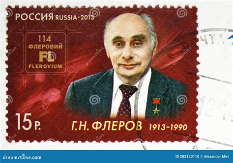 Postage Stamp Printed In Russia Devoted To Th Birth Anniversary Of G