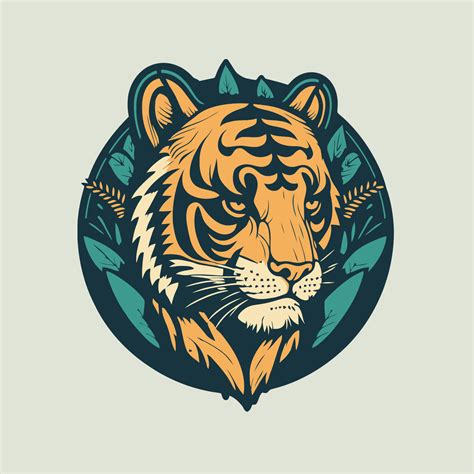 Tiger Head Logo Icon Mascot Vector Illustration Vector Art At