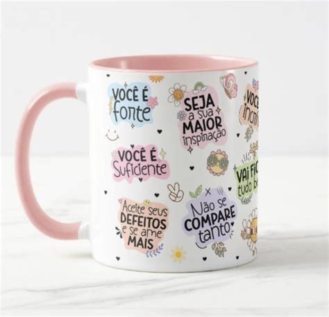 Caneca Personalizada Frases Motivação Motivacional Elo7