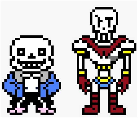 Png Stock And Pixel Art Maker - Undertale Sans And Papyrus Pixel PNG ...