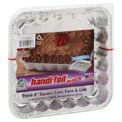 Handi Foil Cook N Carry Square Cake Pans Lids Pk Central Market