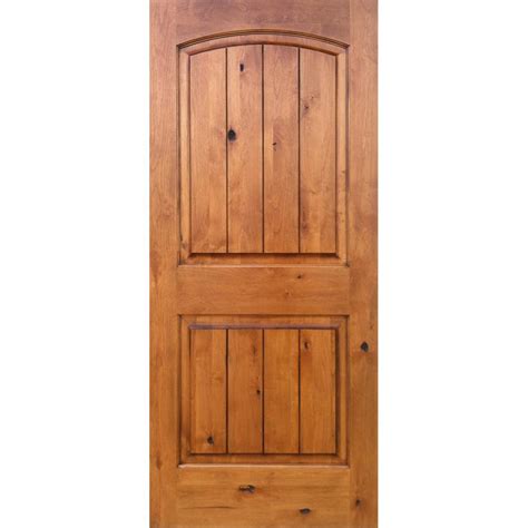 Krosswood Doors In X In Knotty Alder Panel Top Rail Arch V