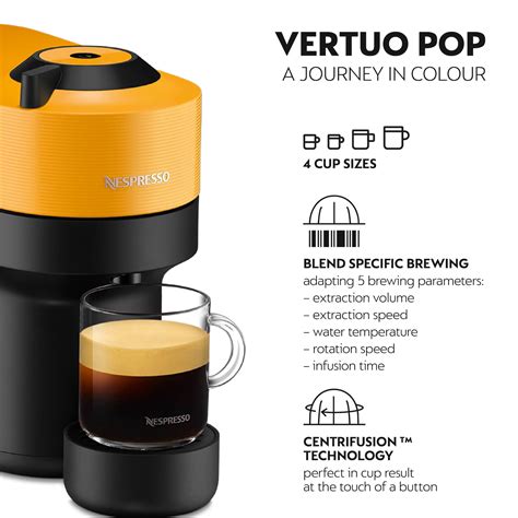 Nespresso Vertuo Pop Kaffemaskin Av DeLonghi ENV90 Y Mango Yellow