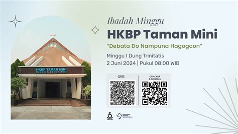 Ibadah Hkbp Taman Mini Minggu Juni Youtube