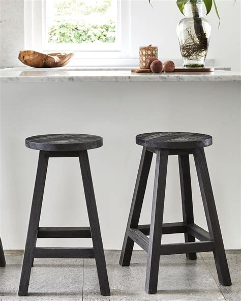 Zana Counter/Bar Black Round Stool – SUN REPUBLIC