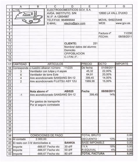 Formato Para Facturas En Excel Ufreeonline Template 88128 Hot Sex Picture