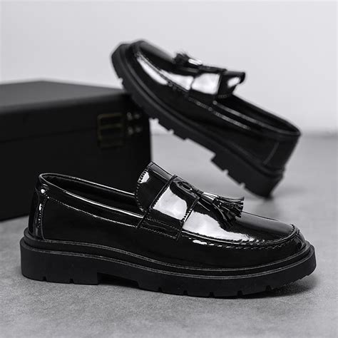 Novos Sapatos Formais Masculinos De Luxo Brilhantes Tassel Loafer