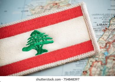 Lebanon Flag On Map Stock Photo 754848397 | Shutterstock