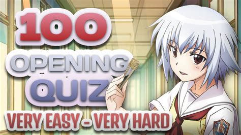 Guess The Anime Opening Quiz Very Easy Very Hard Openings