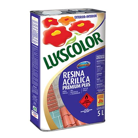 Resina Acr Lica Incolor Premium Plus L Lukscolor Casa Obra