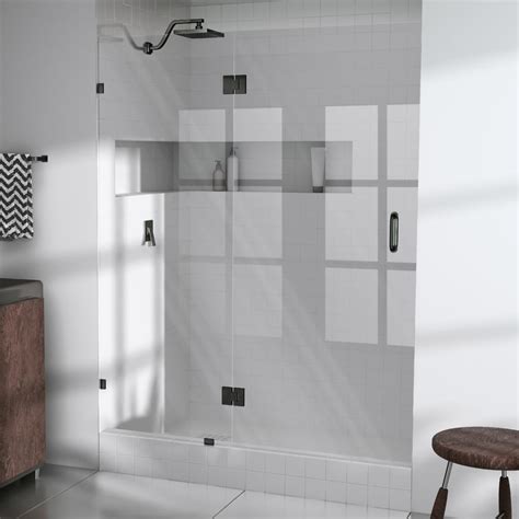 Glass Warehouse 45 5 In X 78 In Frameless Glass Hinged Shower Door In