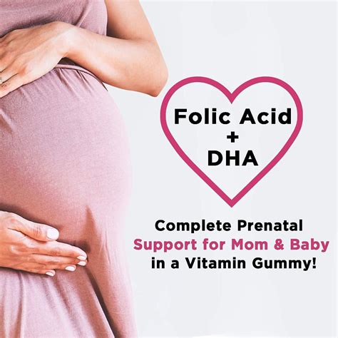 Prenatal Vitamin Gummies With Dha Folic Acid Immune Support