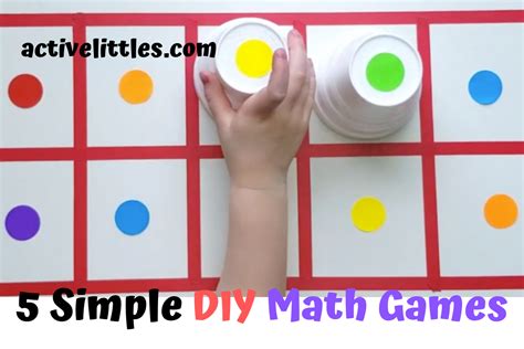 5 Fun Simple DIY Math Games for Kids at home - Active Littles