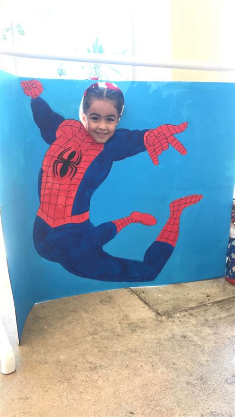 DIY Spider Man Photo Booth Spiderman Birthday Party Decorations