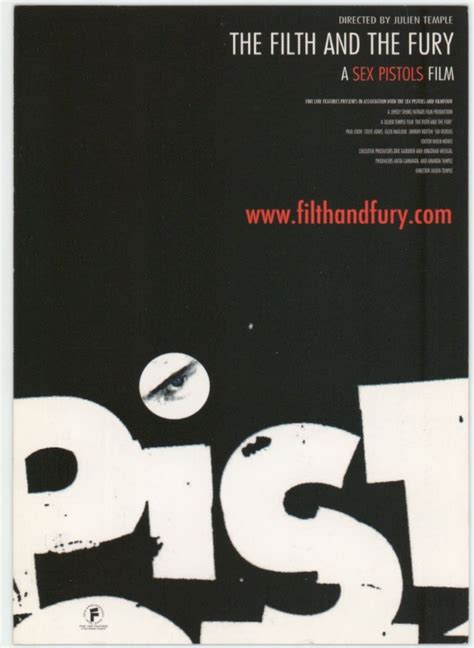 The Filth And The Fury Film Promotion Postcard Featuring The Sex