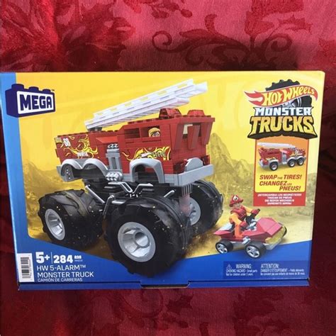 Mattel Toys Mega Hot Wheels Alarm Monster Truck Building Set Poshmark