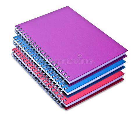 Set Of Color Notebook Isolated Stock Photo - Image of communicate ...