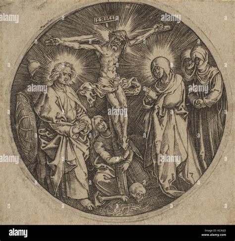 The Crucifixion Round Anonymous German 16th Century After